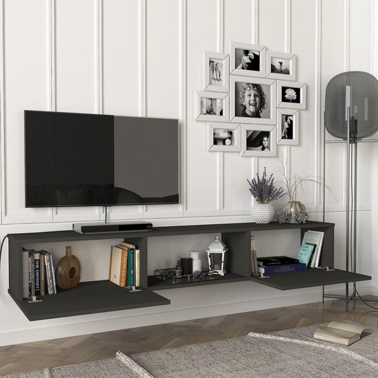 Tv-meubel Paltamo zwevend 180x31x29,5 cm antraciet