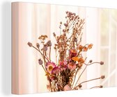 Peinture sur toile Fleurs séchées - Nature morte - Couleurs - 30x20 cm - Décoration murale