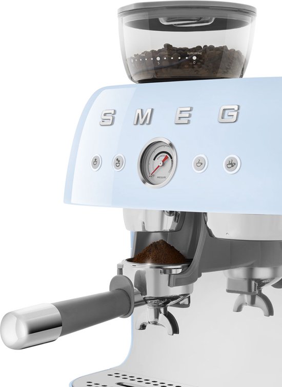 Opties voor koffiebereiding - Smeg 8017709329815 - SMEG EGF03PBEU - Espressomachine met geïntegreerde bonenmaler - Pastelblauw