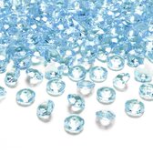 Hobby/decoratie nep diamantjes/steentjes - 100x - turquoise blauw - klein - D1,2 x H0,7 cm