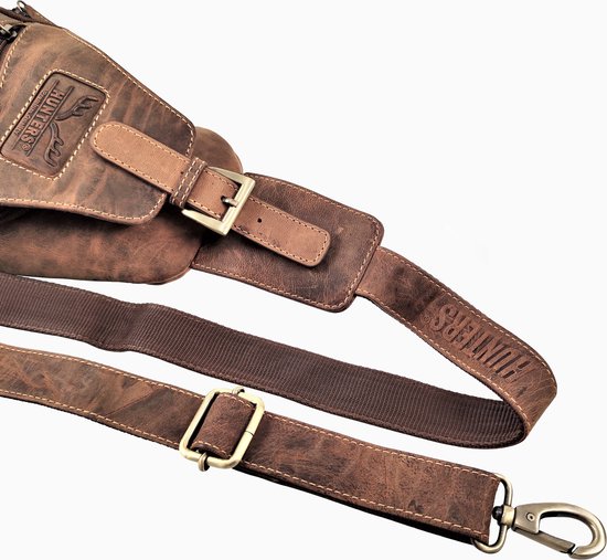 Sac à bandoulière Hunters Holster en cuir de buffle - Élégant et