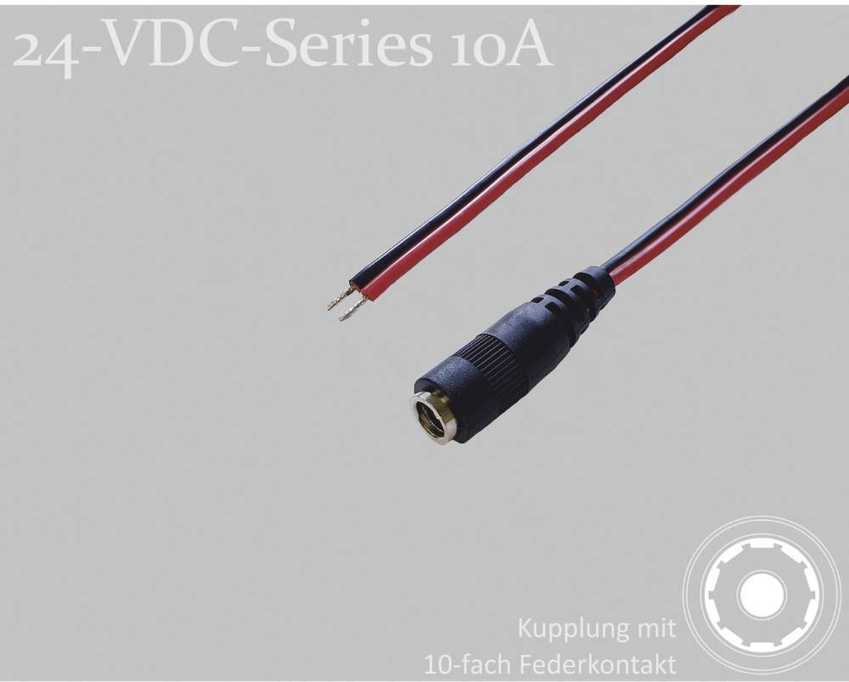 BKL Electronic DC-connector DC-koppeling - Vertind 5.5 mm 2.5 mm 1.5 m 1 stuk(s) Single