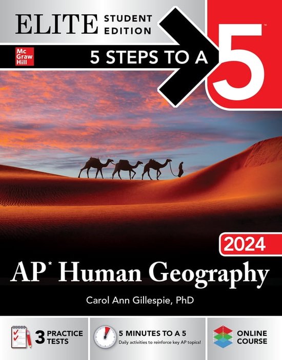 5 Steps to a 5 AP Human Geography 2024 Elite Student Edition (ebook