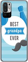Geschikt voor Xiaomi Redmi Note 10 5G hoesje - Spreuken - Best grandpa ever - Quotes - Opa - Siliconen Telefoonhoesje