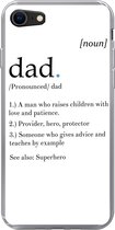 Geschikt voor iPhone 7 hoesje - Spreuken - Papa definitie - Quotes - Dad - Siliconen Telefoonhoesje