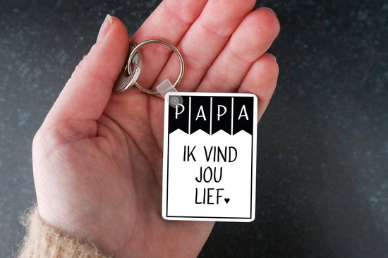 Sleutelhanger - Spreuken - Papa ik vind jou lief - Quotes - Papa