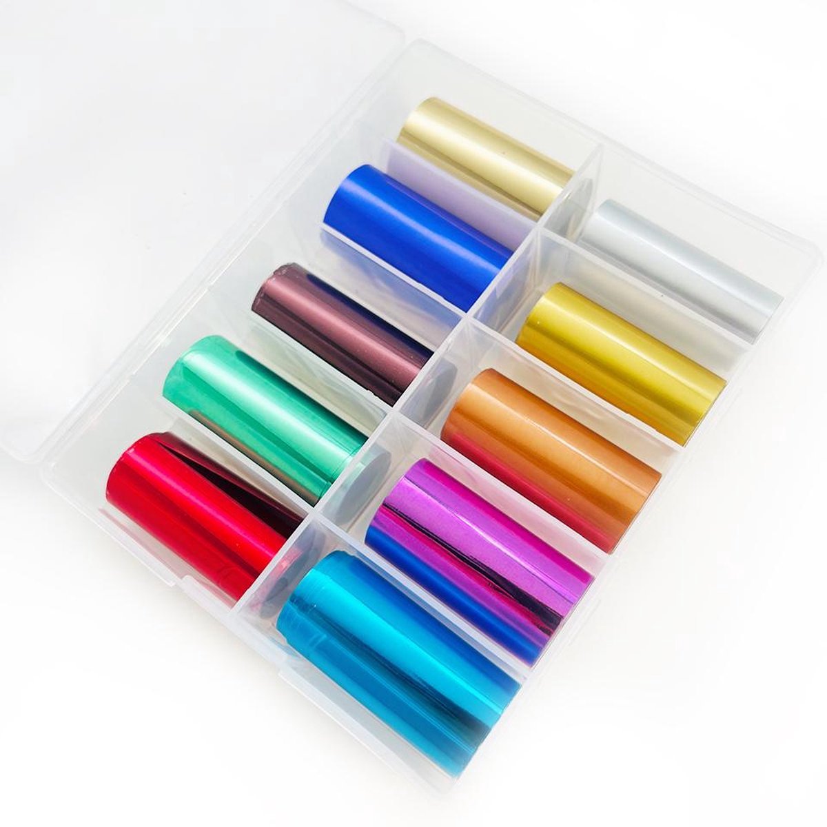Goedkoopste Nagel transfer folie nail art set -10 vellen nagelfolie Sticker.