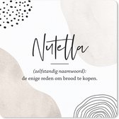 Muismat Klein - Nutella - Spreuken - Quotes - Nutella definitie - Woordenboek - 20x20 cm