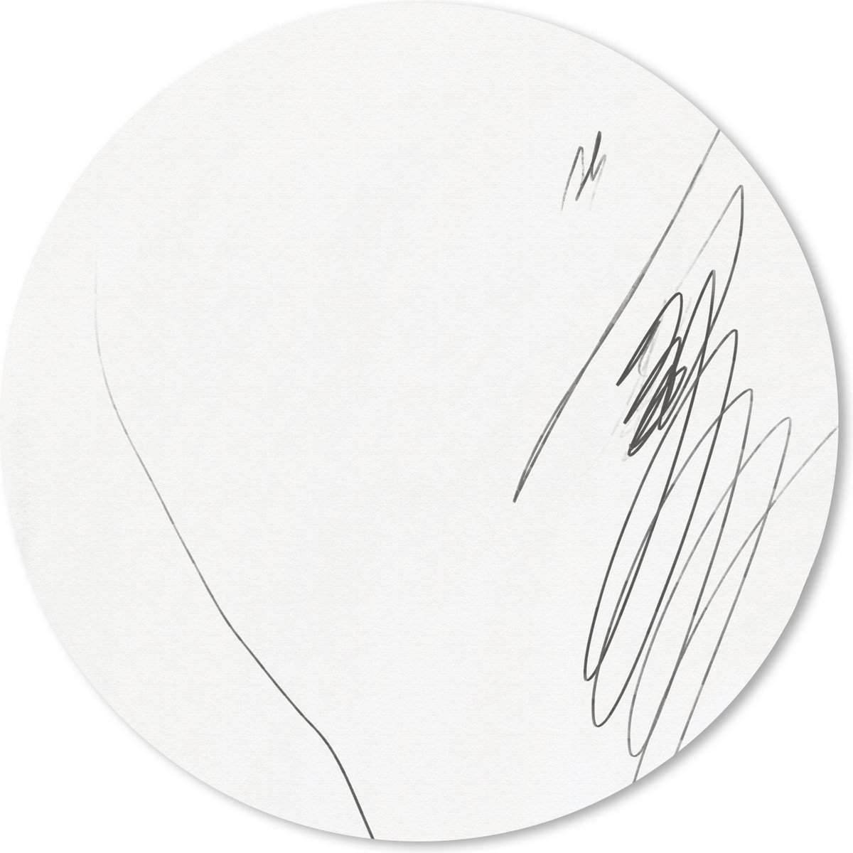 Muismat rond 40x40 cm - Mousepad Zwart - Strepen - Design - Abstract - Ronde muismatten
