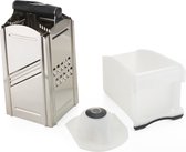 Börner Combi Chef - Râpe carrée professionnelle - 4 surfaces de coupe - Sans BPA et inoxydable - Inox/ Zwart