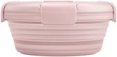 Stojo - Bowl - Vershouddoos / Lunchbox - met Deksel - 1,1 liter - Opvouwbaar - Herbruikbaar - Carnation - Doorzichtig