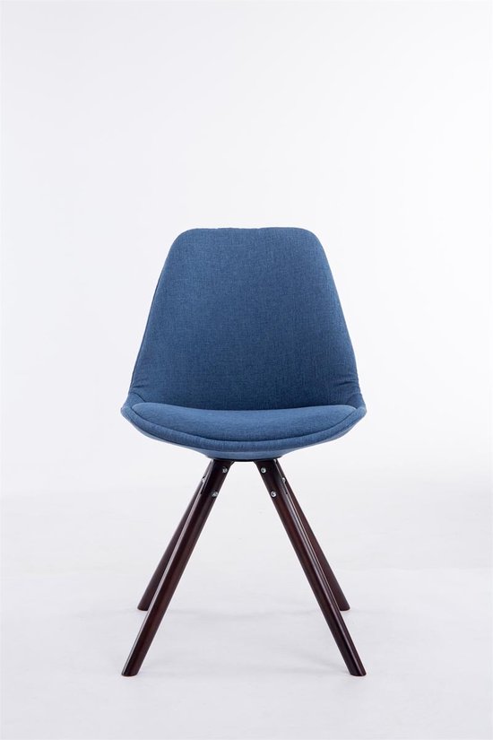 Bezoekersstoel Boni - Donkerblauwe stoel - Set van 1 - Met rugleuning - Vergaderstoel - Zithoogte 48cm