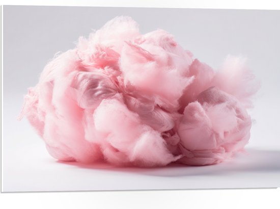 PVC Schuimplaat - Wolk van Zoete Roze Suikerspin - 75x50 cm Foto op PVC Schuimplaat (Met Ophangsysteem)