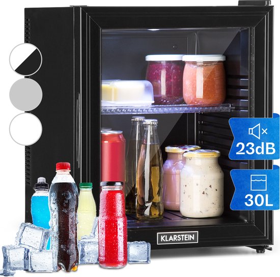 Koelkast: Brooklyn 32 mini-koelkast glazen deur led verlichting, van het merk Klarstein