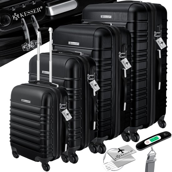 KESSER® 4x Valise, ensemble de valises de voyage, valise à roulettes, avec  pèse-bagage... | bol.com