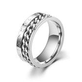 Ring en acier pour homme - Anneaux en acier de Mauro Vinci - avec coffret cadeau - Bijoux pour homme - taille 12