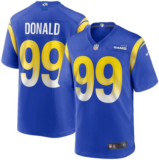 Nike Los Angeles Rams Home Game Jersey - Maat S - Donald 99 - Blauw - NFL - American Football Shirt - Football Jersey Heren