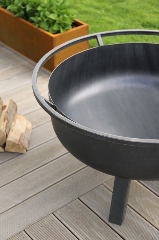 CookKing Brasero Palermo XXL 80 cm - L 80 x l 80 x H 35 cm - Acier -  NoirFire basket 