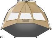 Tente de plage portable - Imperméable, Protection solaire UPF 50+, respirante et spacieuse pour 3-4 personnes - Idéale pour le Camping et les loisirs à la plage