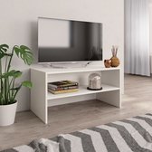vidaXL - Tv-meubel - 80x40x40 - cm - bewerkt - hout - wit