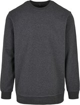 Basic Crewneck Sweater met ronde hals Charcoal - L