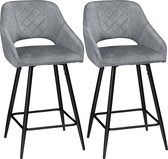 Bol.com HOMCOM Barhocker mit Fußstütze 835-756V00 aanbieding