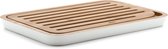 Pebbly - Broodplank 27x17 cm - Bamboe - Crème
