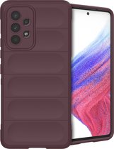 iMoshion Hoesje Geschikt voor Samsung Galaxy A53 Hoesje Siliconen - iMoshion EasyGrip Backcover - Aubergine