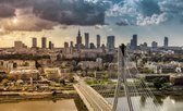 Fotobehang Skyline Van Warschau - Vliesbehang - 460 x 300 cm