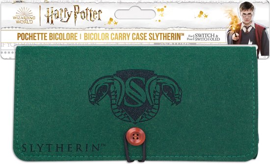 Harry Potter - Sac de transport en feutre - Modèle Serpentard pour Nintendo Switch et Switch OLED