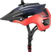 Rockbros MTB Helm - Fietshelm Mountainbike - GoPro & Koplamp Mount - LED Achterlicht - Zonneklep