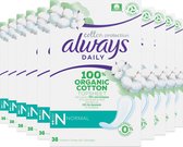 Always Dailies Cotton Protection Normal - Voordeelverpakking 10 x 38 stuks - Inlegkruisjes