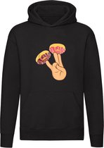 Donut Fingers Hoodie - food - gourmandise - sweet - pull - pull - hood