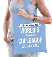 Bellatio Decorations cadeau tas voor collega - 42 x 38 cm - world's greatest colleague