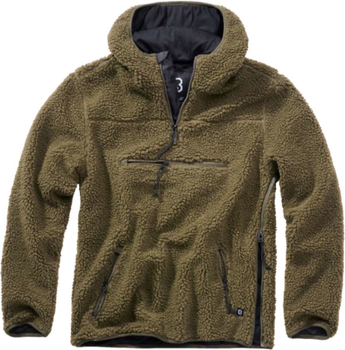 Brandit Teddyfleece Worker Pullover Sweater Groen