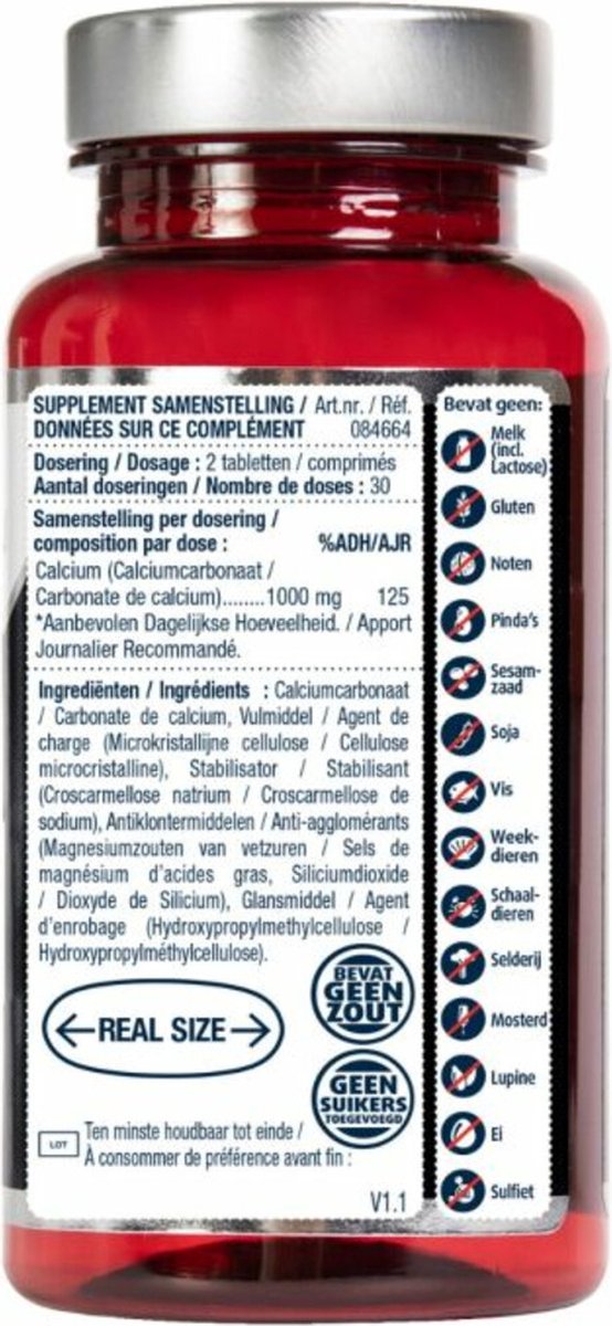Lucovitaal Super Calcium 1000 mg 60 tabletten — afbeelding 2