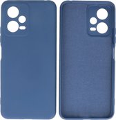 Fashion Backcover Telefoonhoesje - Color Hoesje - Geschikt voor de Xiaomi Redmi Note 12 5G - Poco X5 - Navy