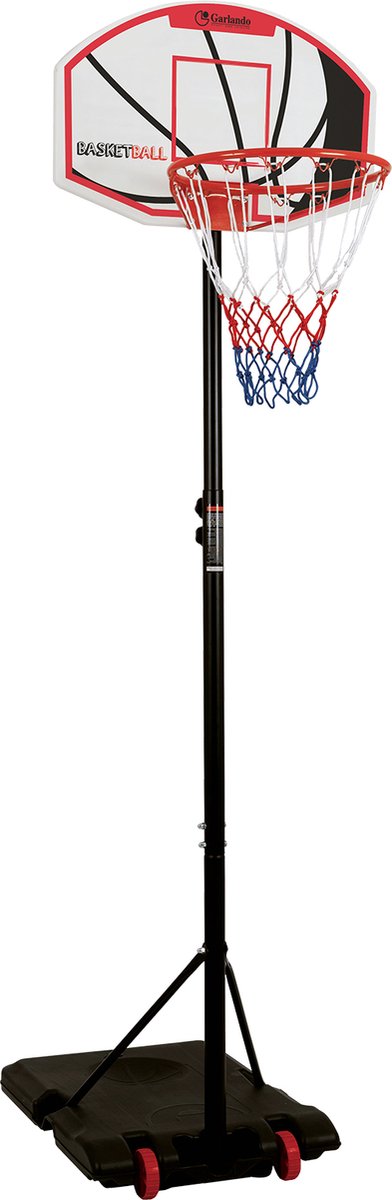 Garlando - Basketbalpaal - Saint Louis - 179 cm tot 213 cm hoog - Verstelbaar - Basketbalring - Verplaatsbaar - Basketbal voor binnen en buiten