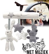 Allernieuwste® Muziek Pluche Knuffel Baby Mobile - Kinderwagen Box Buggy Knuffel - Multifunctioneel Kraamkado met Muziek en Geluiden
