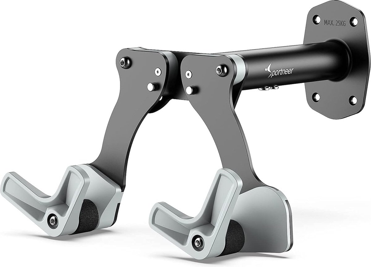 Zeer sterke aluminium fietswandhouder voor aan de muur - maximaal 25 kg Zeer sterke aluminium fietswandhouder voor aan de muur - maximaal 25 kg