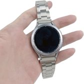 Bracelet Smartwatch - Convient pour Samsung Galaxy Watch 5 (incl. Pro) et Galaxy Watch 4 - Bracelet de montre - Métal Acier Inoxydable - Fungus - Femelle étroit - Argent