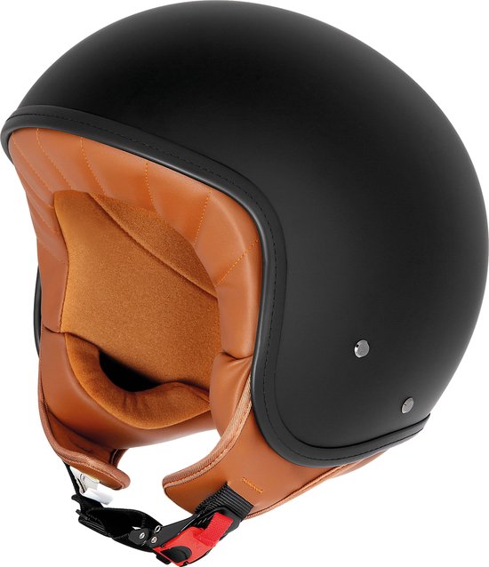 Hunter IRIE C Casque Jet Vintage Noir Mat Casque De Cyclomoteur hunter-irie-c-casque-jet-vintage-noir-mat-casque-de-cyclomoteur