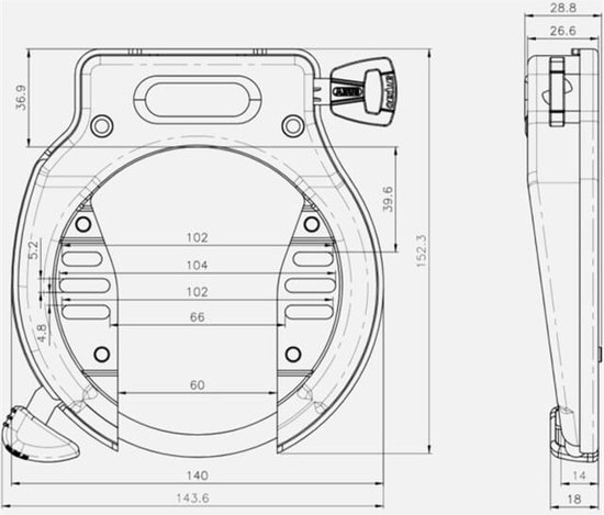 Antivol de cadre Abus 4650X / XL