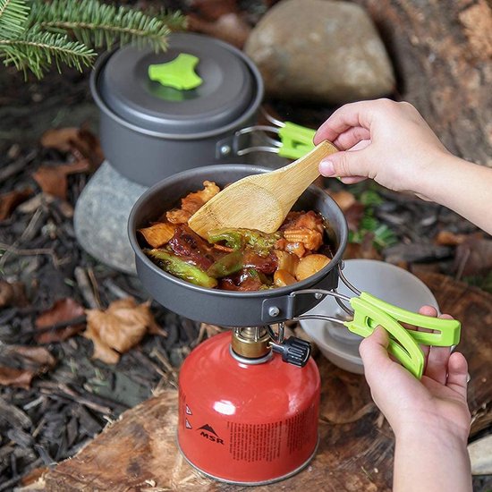 Kit de Casserole Camping, Batterie Cuisine Camping avec Mini