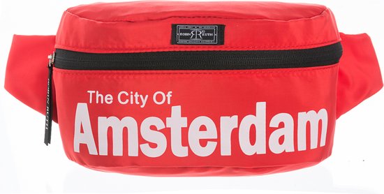 Heuptas The city of Amsterdam rood | Fanny pack