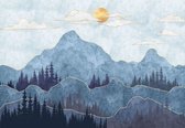 Papier peint photo - Papier peint Vinyl - Paysage de montagne de Bohême - Montagnes - Paysage - 104 x 70,5 cm