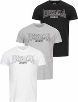 Lonsdale T-Shirt Beanley T-Shirt normale Passform Dreierpack Black/White/Marl Grey-L