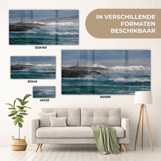 Peinture sur verre - Décoration murale - Plaque acrylique - Palmier - Plage - Mer