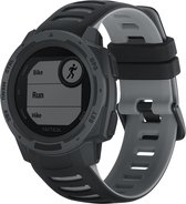 kwmobile bandje geschikt voor Garmin Instinct 2 Solar / Instinct 2 - Armband voor fitnesstracker in zwart / grijs - Horlogeband