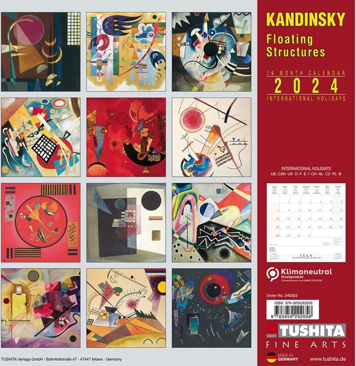 Wassily Kandinsky - Floating Structures Kalender 2024  bol